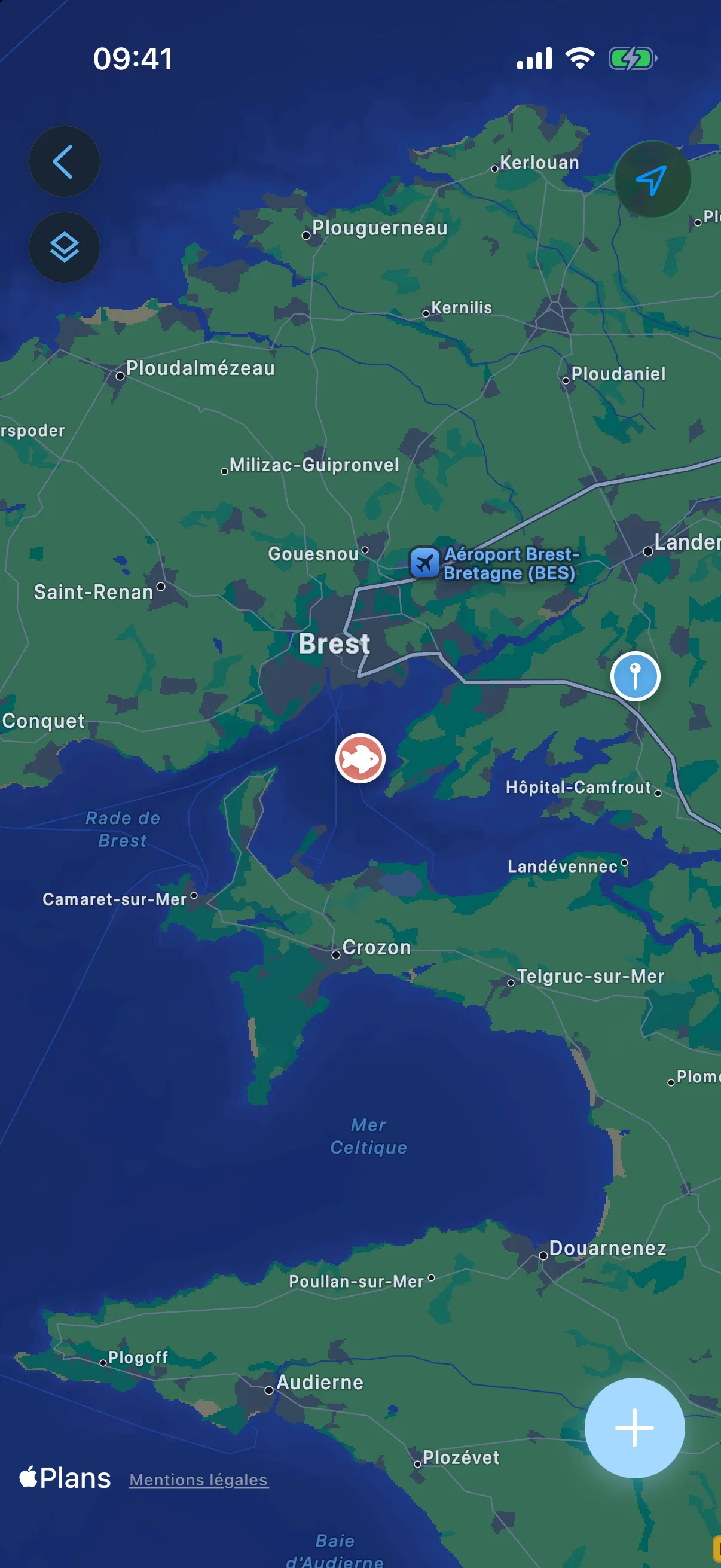Carte — démarrer une sortie, poser un spot ou noter une prise